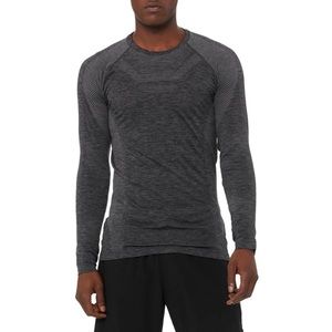 Alo Yoga Amplify Seamless Long Sleeve Black Medium